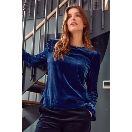 Limited Edition Victoria Velvet Top | Blue Sapphire Just Launched