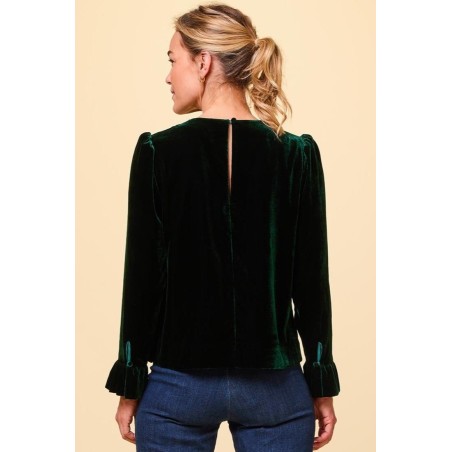 Limited Edition Victoria Velvet Top | Emerald In Stock