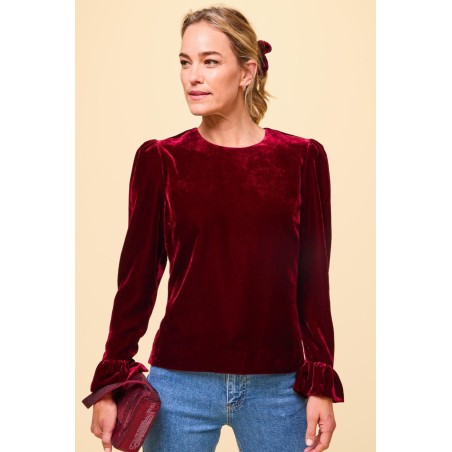 Limited Edition Victoria Velvet Top | Ruby Available for Immediate Shipping