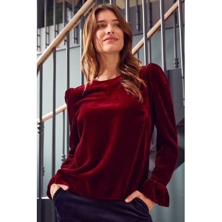 Limited Edition Victoria Velvet Top | Ruby Available for Immediate Shipping