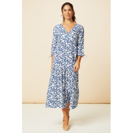 Limited Edition Virginia EcoVero™ Midi Dress | Navy/White Just Launched