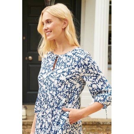 Limited Edition Virginia EcoVero™ Midi Dress | Navy/White Just Launched