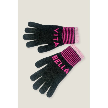 Limited Edition Vita Bella Gloves | Khaki/Fuchsia