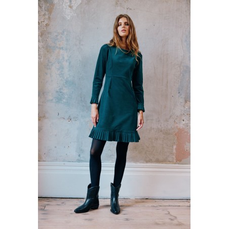 Limited Edition Vivienne Stretch Corduroy Short Dress | Teal New Collection