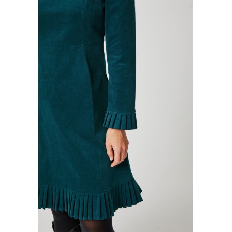 Limited Edition Vivienne Stretch Corduroy Short Dress | Teal New Collection