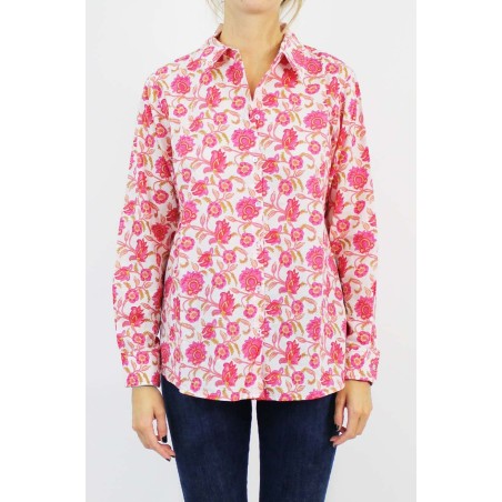 Limited Edition Women's Collared Shirt | Hot Flower Pink