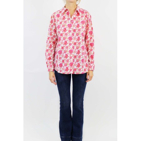 Limited Edition Women's Collared Shirt | Hot Flower Pink