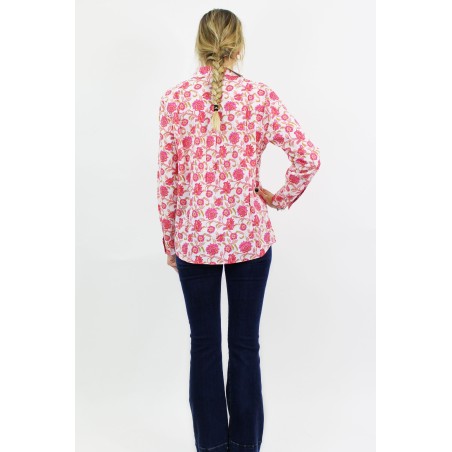 Limited Edition Women's Collared Shirt | Hot Flower Pink