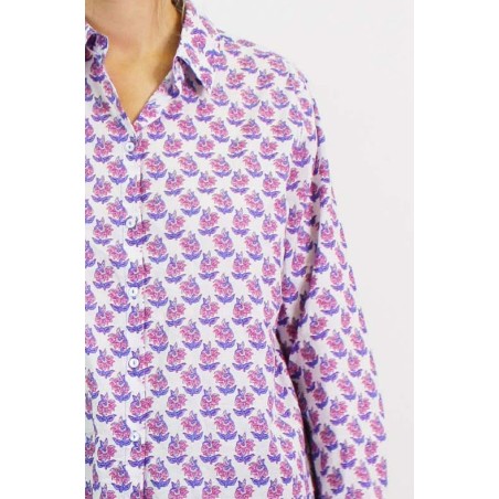 Limited Edition Women's Collared Shirt | Lily Flower Cornflower Latest Edition