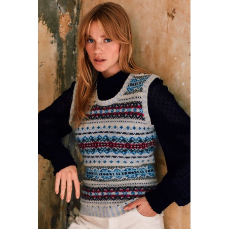 Limited Edition Women's Fair Isle Vest | Snowstorm