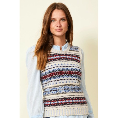 Limited Edition Women's Fair Isle Vest | Snowstorm