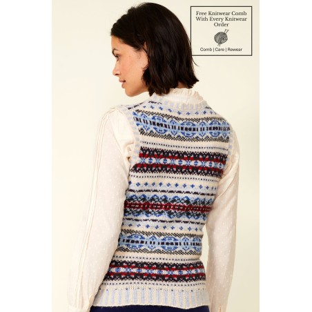 Limited Edition Women's Fair Isle Vest | Snowstorm