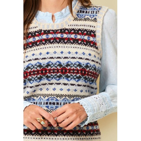 Limited Edition Women's Fair Isle Vest | Snowstorm