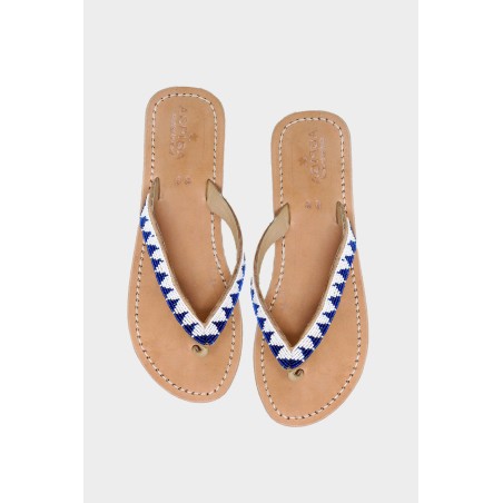 Limited Edition Ziggy Sandals | White/Cobalt Latest Edition