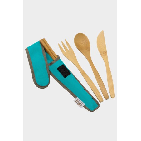 Limited Edition Bamboo Utensil Kit | Teal Limited Stock