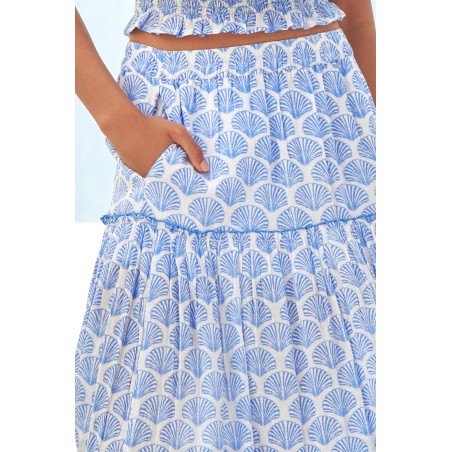 Limited Edition Bea Organic Cotton Skirt | Shell Marina Blue Just Launched