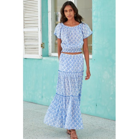 Limited Edition Bea Organic Cotton Skirt | Shell Marina Blue Just Launched