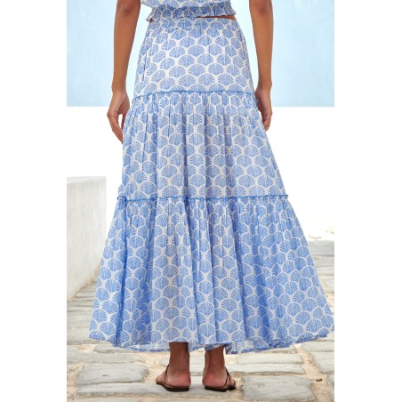 Limited Edition Bea Organic Cotton Skirt | Shell Marina Blue Just Launched