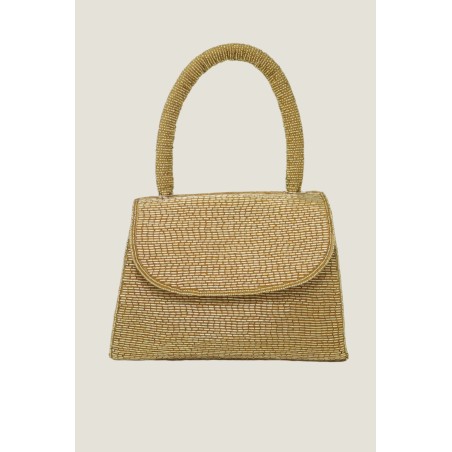 Limited Edition Beaded Handbag | Light Gold New Stock