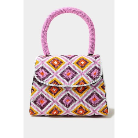 Limited Edition Beaded Handbag | Pink In Stock