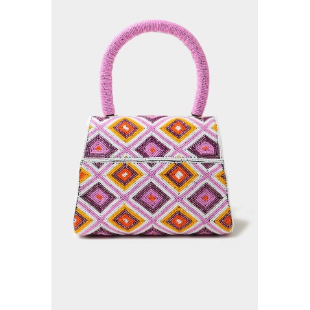 Limited Edition Beaded Handbag | Pink In Stock