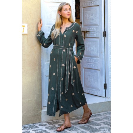 Limited Edition Betty Kaftan | Khaki/Gold