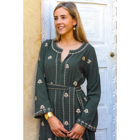 Limited Edition Betty Kaftan | Khaki/Gold