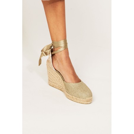 Limited Edition Carina Canvas Wedge Espadrilles | Gold Immediate Availability