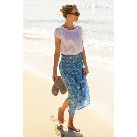 Limited Edition Brady Skirt | Marigold Blue/White New Release