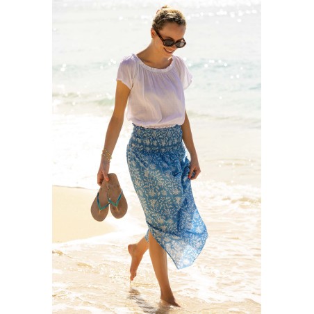 Limited Edition Brady Skirt | Marigold Blue/White New Release