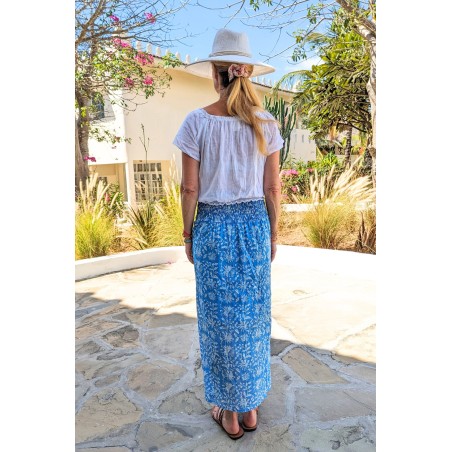 Limited Edition Brady Skirt | Marigold Blue/White New Release