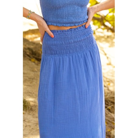 Limited Edition Brady Cheesecloth Skirt | Cornflower Ready for Shipment