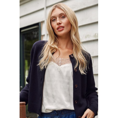 Limited Edition Merino Wool Brittany Cardigan | Black