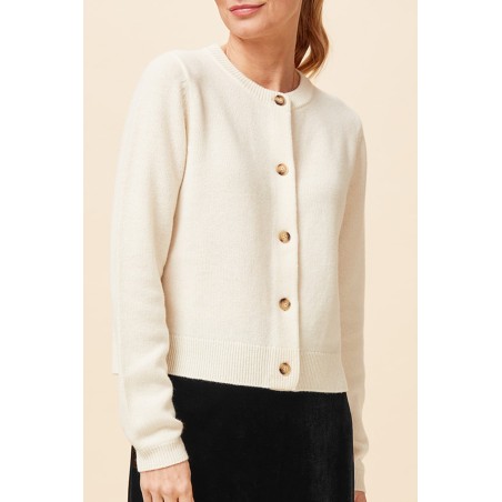 Limited Edition Merino Wool Brittany Cardigan | Cream Fresh Release