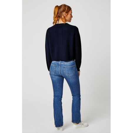 Limited Edition Merino Wool Brittany Cardigan | Navy Immediate Availability