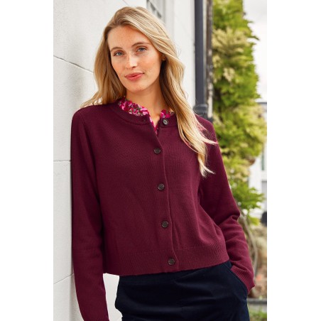 Limited Edition Merino Wool Brittany Cardigan | Wine New Collection