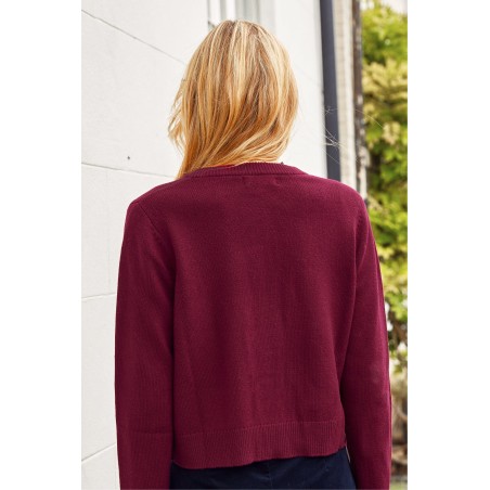 Limited Edition Merino Wool Brittany Cardigan | Wine New Collection