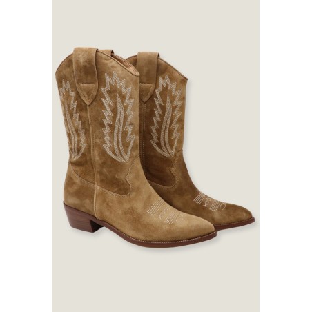 Limited Edition Camilla Cowboy Boots | Camel New Stock