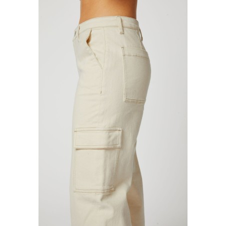 Limited Edition Erin Cargo Straight Leg Jeans | Cream Latest Edition